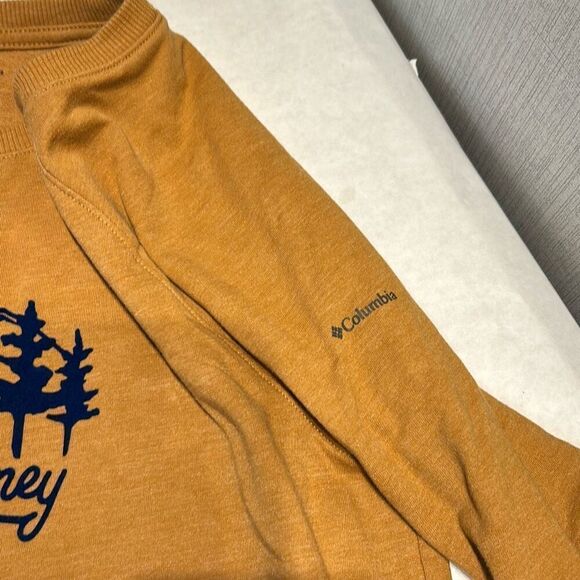 Columbia Fleece Sweatshirt Live the Journey Womens Sz Small Copper Long Sleeve S - Picture 6 of 7